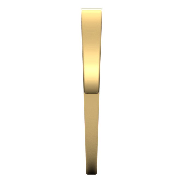 10K Yellow 2.5 mm Tapered Flat Band Size 8