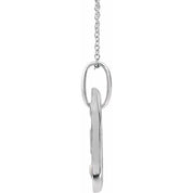 14K White .05 CT Natural Diamond Initial J 16-18" Necklace