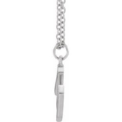 Sterling Silver Initial M Dangle 16" Necklace