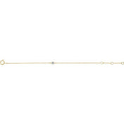 14K Yellow Imitation Diamond Youth Birthstone 4 1/2-5 1/2" Bracelet