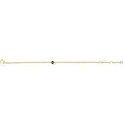 14K Yellow Imitation Peridot Youth Birthstone 4 1/2-5 1/2" Bracelet