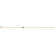 14K Rose Imitation Peridot Youth Birthstone 4 1/2-5 1/2" Bracelet
