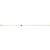 14K Yellow Imitation Mozambique Garnet Youth Birthstone 4 1/2-5 1/2" Bracelet