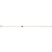 14K Rose Imitation Mozambique Garnet Youth Birthstone 4 1/2-5 1/2" Bracelet