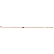 14K Rose Imitation Mozambique Garnet Youth Birthstone 4 1/2-5 1/2" Bracelet