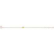 14K Rose Imitation Citrine Youth Birthstone 4 1/2-5 1/2" Bracelet