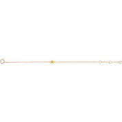 14K Rose Imitation Citrine Youth Birthstone 4 1/2-5 1/2" Bracelet