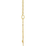 10K Imitation Citrine Script Monogram Necklace with 2 or 3 Initials in Various Sizes
