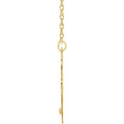 10K Imitation Citrine Script Monogram Necklace with 2 or 3 Initials in Various Sizes