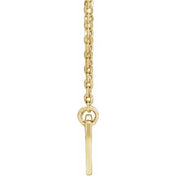 18K Yellow Gold-Plated Sterling Silver Engravable Heart 16-18" Necklace