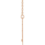 14K Rose Gold-Plated Sterling Silver 30 mm 3-Initial Imitation Citrine Script Monogram Necklace