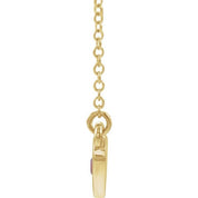 14K Yellow Lab-Grown Alexandrite Heart 16" Necklace