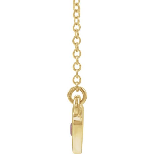 14K Yellow Lab-Grown Alexandrite Heart 16" Necklace