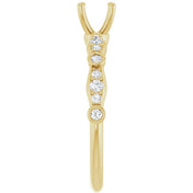 14K Yellow 5.2 mm Round 1/5 CTW Natural Diamond Semi-Set Engagement Ring