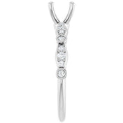 Platinum 5.8 mm Round 1/5 CTW Natural Diamond Semi-Set Engagement Ring