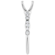 Platinum 6.5 mm Round 1/5 CTW Natural Diamond Semi-Set Engagement Ring