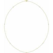 14K Lab-Grown Diamond 7-Station 24" Necklace with 1/4 to 1/3 CTW Diamonds