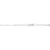 14K White 1/4 CTW Natural Diamond Love 5-7" Bracelet