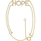 14K Yellow 1/4 CTW Natural Diamond Hope 5-7" Bracelet