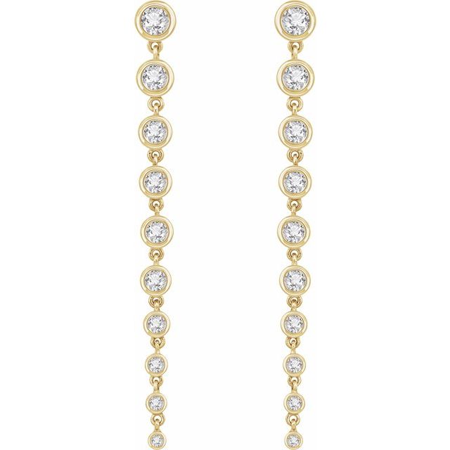 14K Yellow 2 CTW Lab-Grown Diamond Earrings