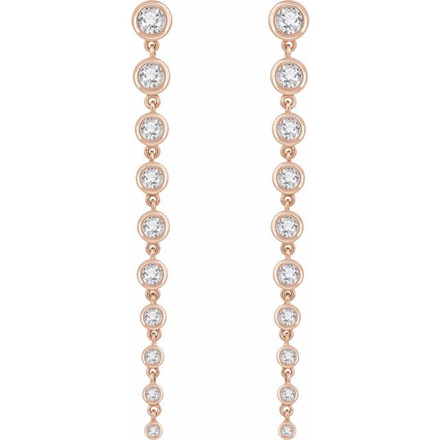 14K Rose 2 CTW Lab-Grown Diamond Earrings