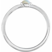 Sterling Silver Natural Ethiopian Opal Stackable Ring