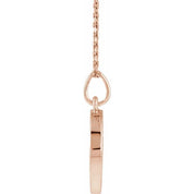 14K Rose Natural Pink Tourmaline Disc 16-18" Necklace