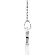 Sterling Silver Lab-Grown Ruby Disc 16-18" Necklace
