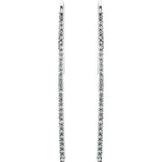 14K White 1/4 CTW Natural Diamond Vertical Bar Earrings
