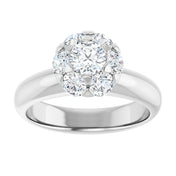 10K White Round Natural Diamond Natural Diamond