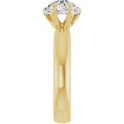 14K Yellow Round Natural Diamond Natural Diamond