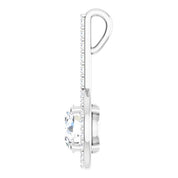 14K White 1 1/3 CTW Natural Diamond Pendant