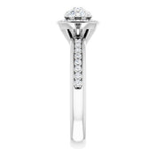14K White 1/2 CTW Natural Diamond Engagement Ring