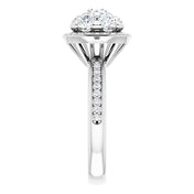14K White 1 1/3 CTW Natural Diamond Engagement Ring