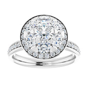 Platinum 1 1/2 CTW Natural Diamond Engagement Ring