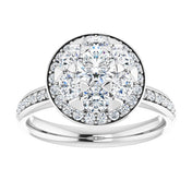 14K White 1 1/3 CTW Natural Diamond Engagement Ring