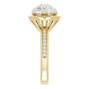 14K Yellow 1 1/2 CTW Natural Diamond Engagement Ring