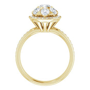 18K Yellow 1 1/3 CTW Natural Diamond Engagement Ring