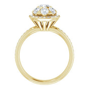 14K Yellow 1 1/8 CTW Natural Diamond Engagement Ring