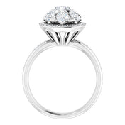 Platinum 1 1/2 CTW Natural Diamond Engagement Ring