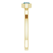 14K Yellow 4 mm Lab-Grown Alexandrite Ring