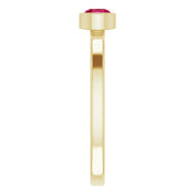 14K Yellow 4 mm Natural Ruby Ring