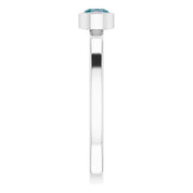 14K White 4 mm Lab-Grown Alexandrite Ring