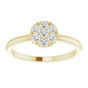 14K Yellow 1/5 CTW Natural Diamond Stackable Cluster Ring