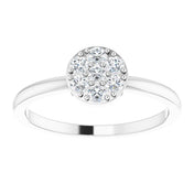 Platinum 1/5 CTW Natural Diamond Stackable Cluster Ring