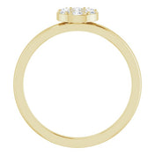14K Yellow 1/5 CTW Natural Diamond Stackable Cluster Ring