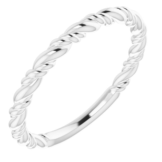 Platinum Stackable Rope Ring 51570:104:P – Motek Jewelry Design Studio