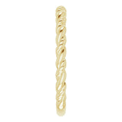 14K Yellow Stackable Rope Ring