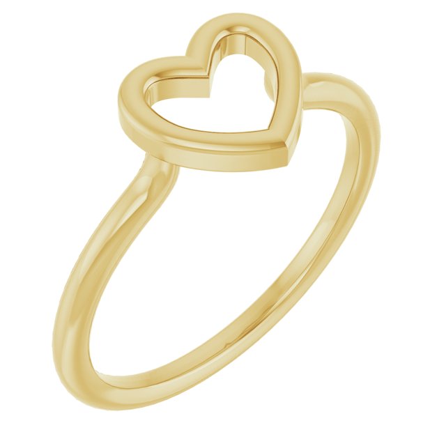 14K Yellow Heart Ring - Elegant Jewelry by [Brand Name] - Part Number 51638:102:P