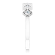 Sterling Silver 1/8 CTW Natural Diamond Stackable Ring